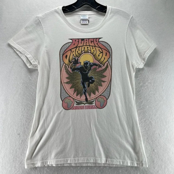 Marvel Tops - Marvel Black Panther T-Shirt Womens Size S Graphic Short Sleeve Cotton White